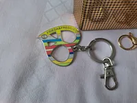 Frieda & Freddies Schlüsselanhänger Set Herz Pompon Gold Kartenetui Mehrfarbig 5