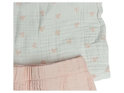 Liegelind Baby Set Mädchen Top & Shorts Gr. 74 Baumwolle Rosa