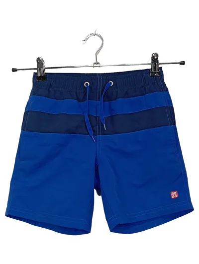 Schiesser Badeshorts Kinder Gr. 128 Blau Gestreift Jungen Polyester