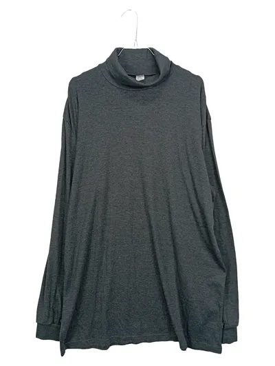 Trigema Herren Rollkragen Langarmshirt Grau Meliert 3XL Baumwolle Polyester