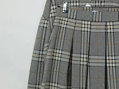 IX-O Damen Kostüm Business Rock Anzug Set Kariert Grau Gr. 38 M