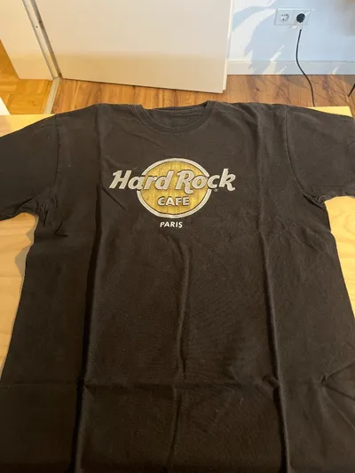 Hard Rock Cafe Paris Logo Fanshirt Herren XL Schwarz Freizeit