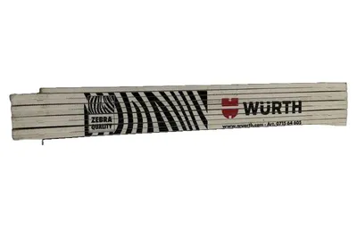 Würth Zebra Quality Maßband 2m Gliedermaßstab Holz Meterstab weiß