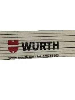 Würth Zebra Quality Maßband 2m Gliedermaßstab Holz Meterstab weiß