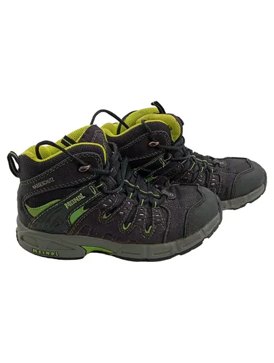 Meindl Wanderschuhe Kinder Gr. 31 Grau Grün Outdoor Nässeschutz