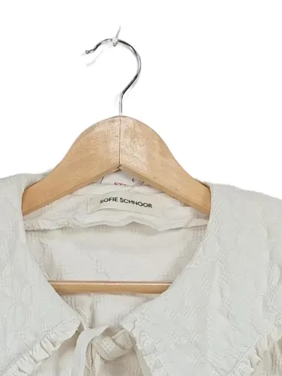 Sofie Schnoor Damen Leichte Jacke Gr. 40 Weiß Baumwolle Rüschen