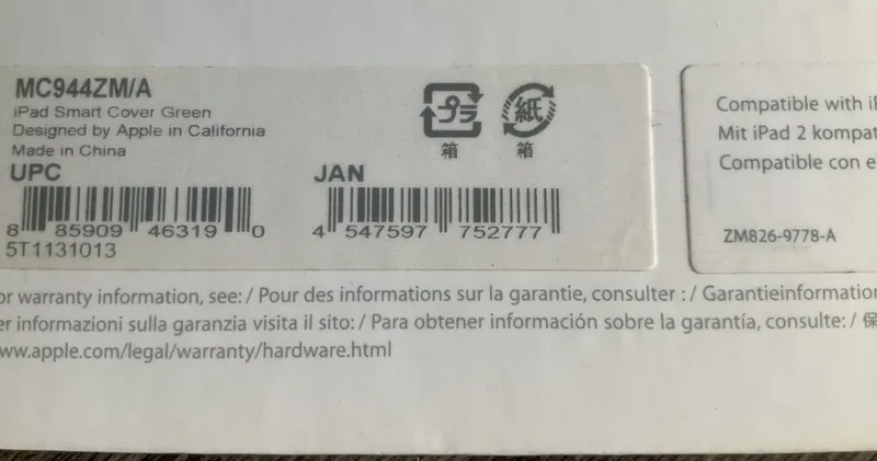 Apple iPad Smart Cover Schutzhülle Grau für iPad 2 7
