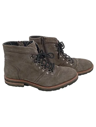 COX Herren Stiefelette Gr. 45 Grau Wildleder Schnürboots Outdoor