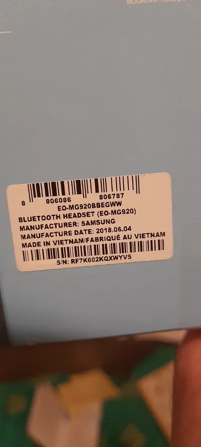 Samsung Bluetooth Headset EO-MG920 Schwarz Mono In-Ear Ohrhörer