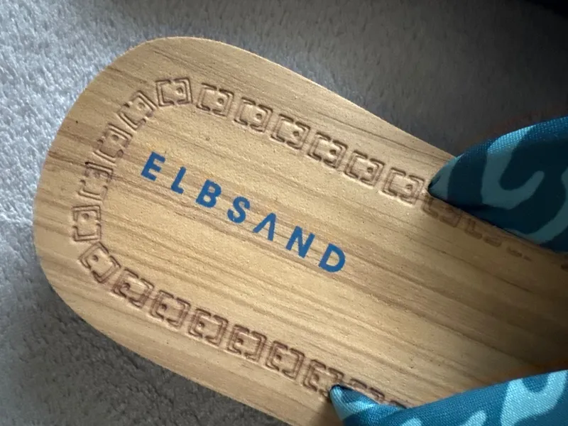 Elbsand Damen Zehentrenner Gr. 41 Türkis Tierdruck Schleife Casual 4