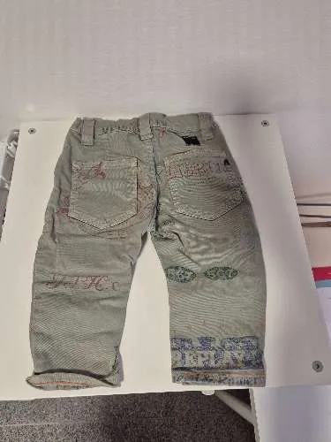 Replay Baby Cargohose Gr. 68 Oliv Baumwolle Print Jungen Hose