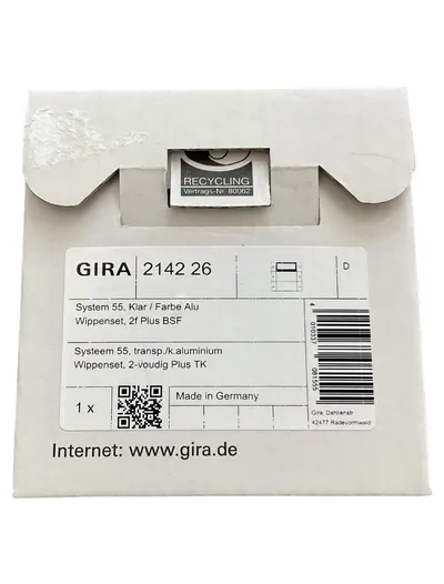Gira 2142 26 System 55 Elektro Einbau Schalter Silber