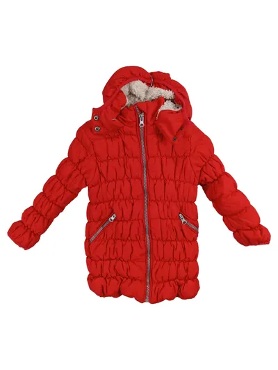 Infinity Kids Steppjacke Kinder Gr. 92 Rot Kapuze Uni Mädchen Alltag