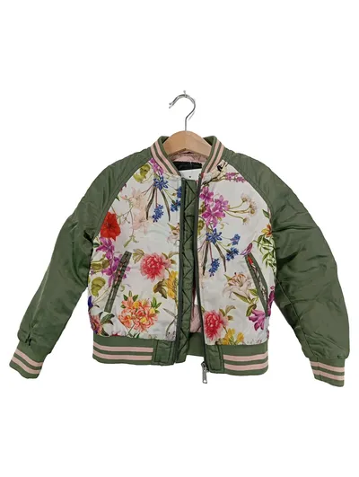 Replay Mädchen Bomberjacke Blumenmuster Mehrfarbig Gr. 104 Freizeit