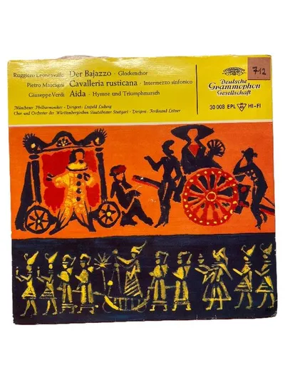 Deutsche Grammophon Vinyl EP Der Bajazzo Aida Cavalleria rusticana 30008 EPL