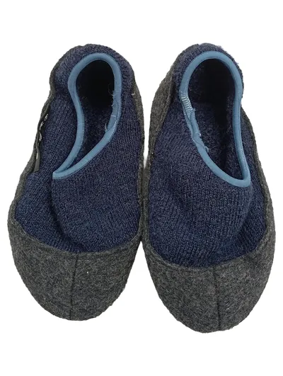 FALKE Kinder Hausschuhe Gr. 23 Blau Uni Slip-On Textil Komfortabel