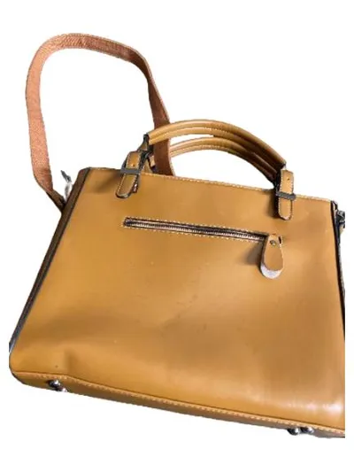 Gallantry Damen Henkeltasche Handtasche Cognac Braun Kunstleder 32x25cm