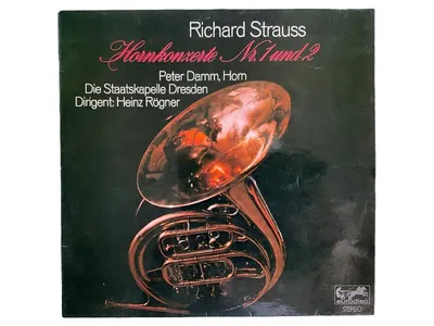 Richard Strauss Hornkonzerte Nr. 1 und 2 Vinyl LP Peter Damm Eurodisc Klassik
