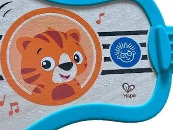 Hape Baby Einstein Holzgitarre Kinderinstrument Tier-Design Türkis