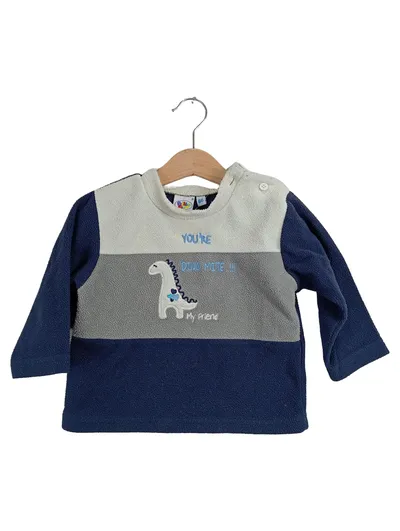 BUBBLE GUM Kinder Fleecepullover Gr. 86 Mehrfarbig Dino-Motiv