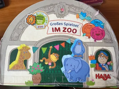 HABA Großes Spielset Im Zoo Motorikspielzeug Kinder Holzspielzeug