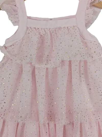 Rachel Zoe Mädchen Tüllkleid Gr. 104 Rosa Sterne Glitzer Festlich