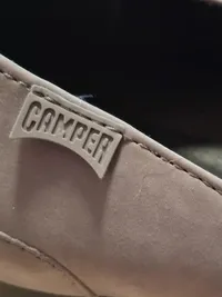 Camper Damen Mary Jane Pumps Grau Leder Gr. 38 Blockabsatz Riemchen 5