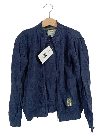 KANZ Strickjacke Kinder Jungen Blau Strukturmuster Baumwolle Gr. 128