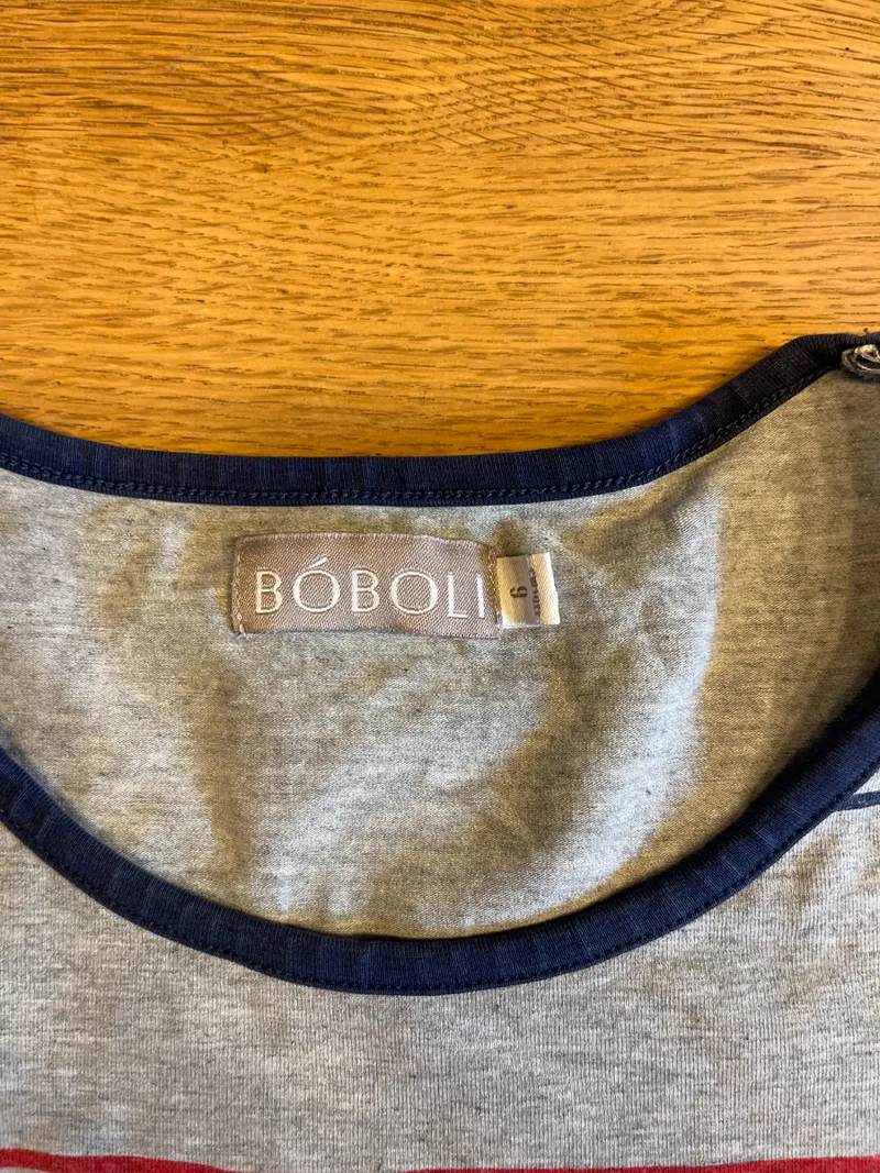 Bóboli Sommerkleid Mädchen Baumwolle Gr. 116 Grau Rüschen Applikation 5