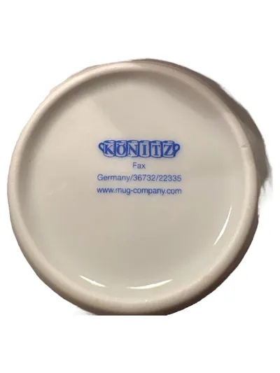 Könitz Untertasse Fax Porzellan Schwarz Weiß Abstrakt Design Germany