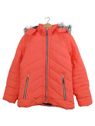 Icepeak Mädchen Winterjacke Gr. 164 Orange Kapuze Steppjacke Outdoor Herbst