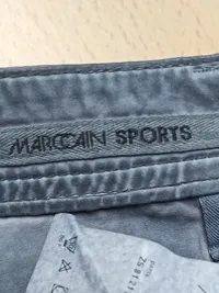 Marc Cain Stoffhose Damen Blau Gr. 34 Spitze Floral Elegant Baumwolle 4