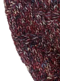 Eisbär Strickmütze Damen Meliert Rippstrick Wolle Rot Casual Freizeit 4