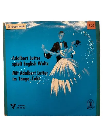 Adalbert Lutter spielt English Waltz & Tango-Takt Vinyl Single Odeon GEOW