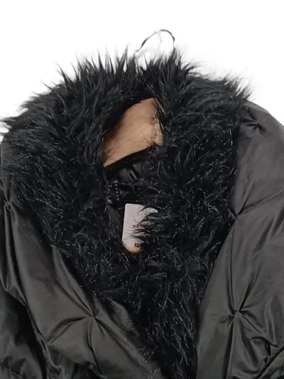 Taifun Steppjacke Damen Grau Gr. 42 Elegant Langarm Reißverschluss Fellbesatz