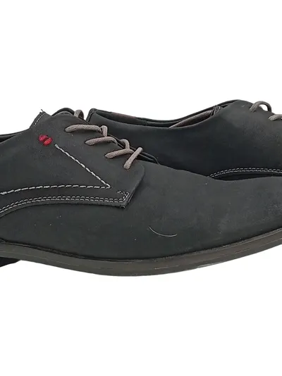 Venice Herren Schnürschuhe Derby Grau Gr. 44 Casual Nubuk-Optik