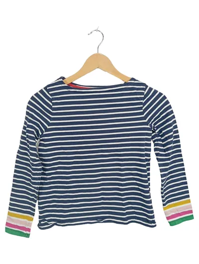 Boden Mädchen Langarmshirt Gr. 152 Blau Weiß Gestreift Maritim Baumwolle