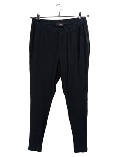 Mia Moda Damen Leggings Schwarz Gr. W31/40 L Basic Baumwolle Alltag