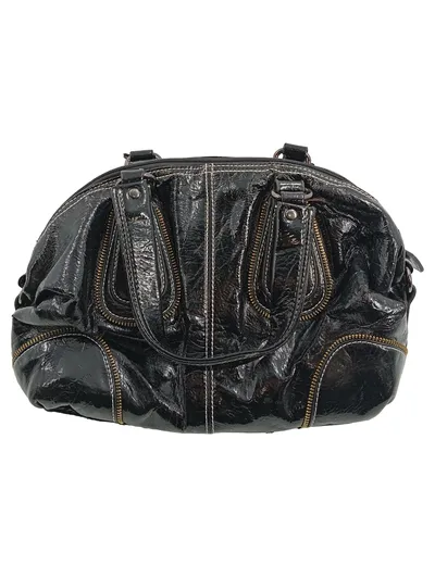 David Jones Damen Henkeltasche Leder Schwarz Mittel Elegant Alltag