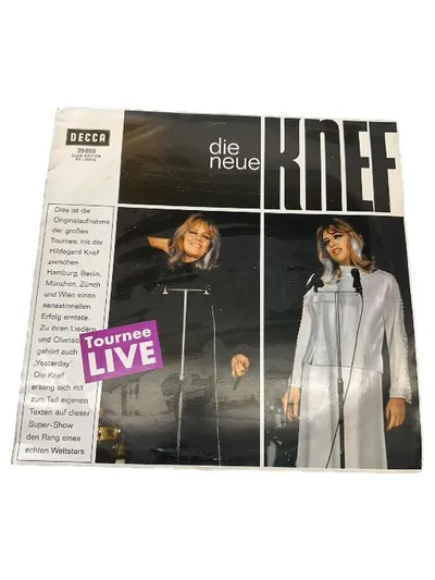 Hildegard Knef Live Tournee Vinyl LP Decca Schlager Chanson