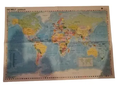DIE WELT politisch Weltkarte Landkarte Wandkarte Poster Geographie