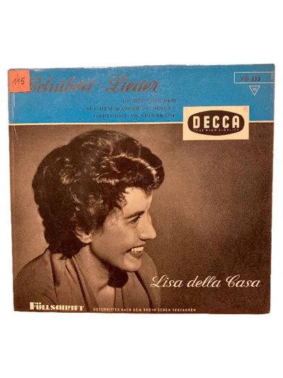Schubert-Lieder Lisa della Casa Decca YD 555 Vinyl Single Klassik