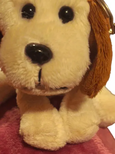Stelly Plüsch Hund Schlüsselanhänger Beige 7cm x 11cm Charmant Uni