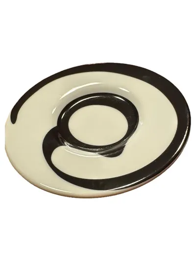 Könitz Unterteller Porzellan Schwarz Weiß Design Modern 17,5 cm
