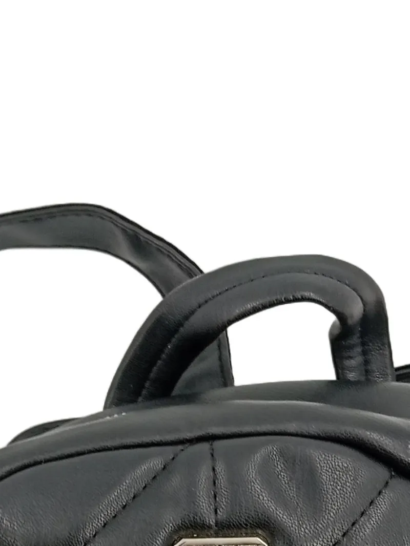 David Jones Damen Rucksack Schwarz Gesteppt Urban Style Mini Backpack 3