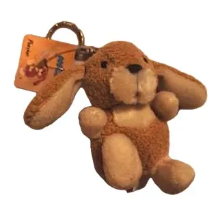 NICI Schlüsselanhänger Hase Puschl Braun Uni Applikationen 6x13cm
