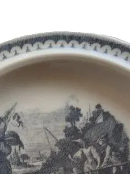 Goebel DPM Porzellan Teller Fischerszene Vintage Bavaria W-Germany 20cm