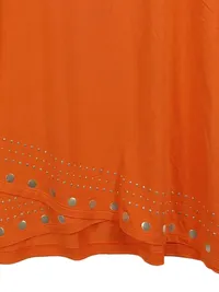 Alfredo Pauly Damen Top 3/4-Arm Elegant Orange Gr. 46 Nieten Strass 2
