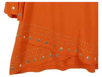 Alfredo Pauly Damen Top 3/4-Arm Elegant Orange Gr. 46 Nieten Strass 3