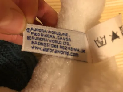 Aurora World Plüschtier Robbe Weiß Kuscheltier Große Augen 15cm